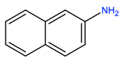 Structural representation of beta-Naphthylamine