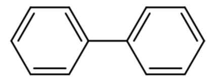 Structural representation of Biphenyl