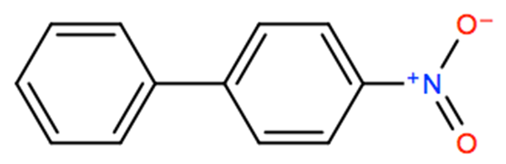 Structural representation of 4-Nitrobiphenyl