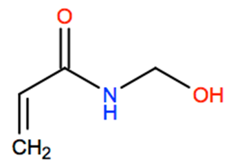 Structural representation of N-Methylolacrylamide
