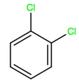 Structural representation of 1,2-Dichlorobenzene