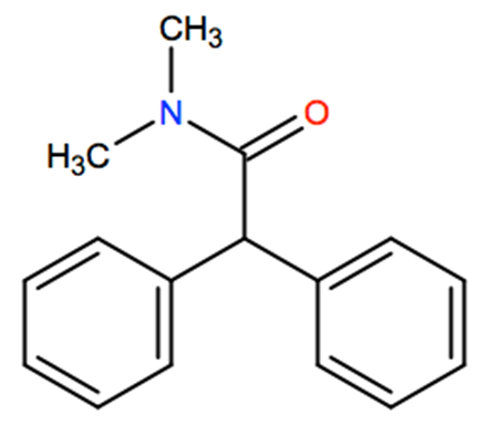 Structural representation of Diphenamid