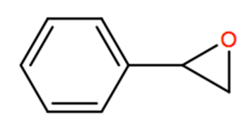 Structural representation of Styrene oxide