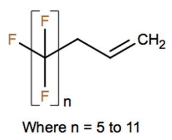 Structural representation of Alkenes, C8-14 α-, δ-ω-perfluoro