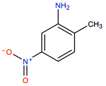 Structural representation of 5-Nitro-o-toluidine