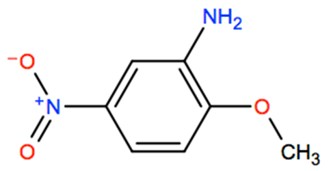 Structural representation of 5-Nitro-o-anisidine